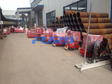 福瑞得機械激光整平機、座駕壓路機、手扶壓路機、大灌縫機等及時包裝發(fā)貨