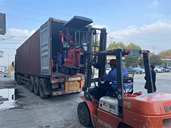 福瑞得一批小挖、平板夯等機(jī)器出口印度